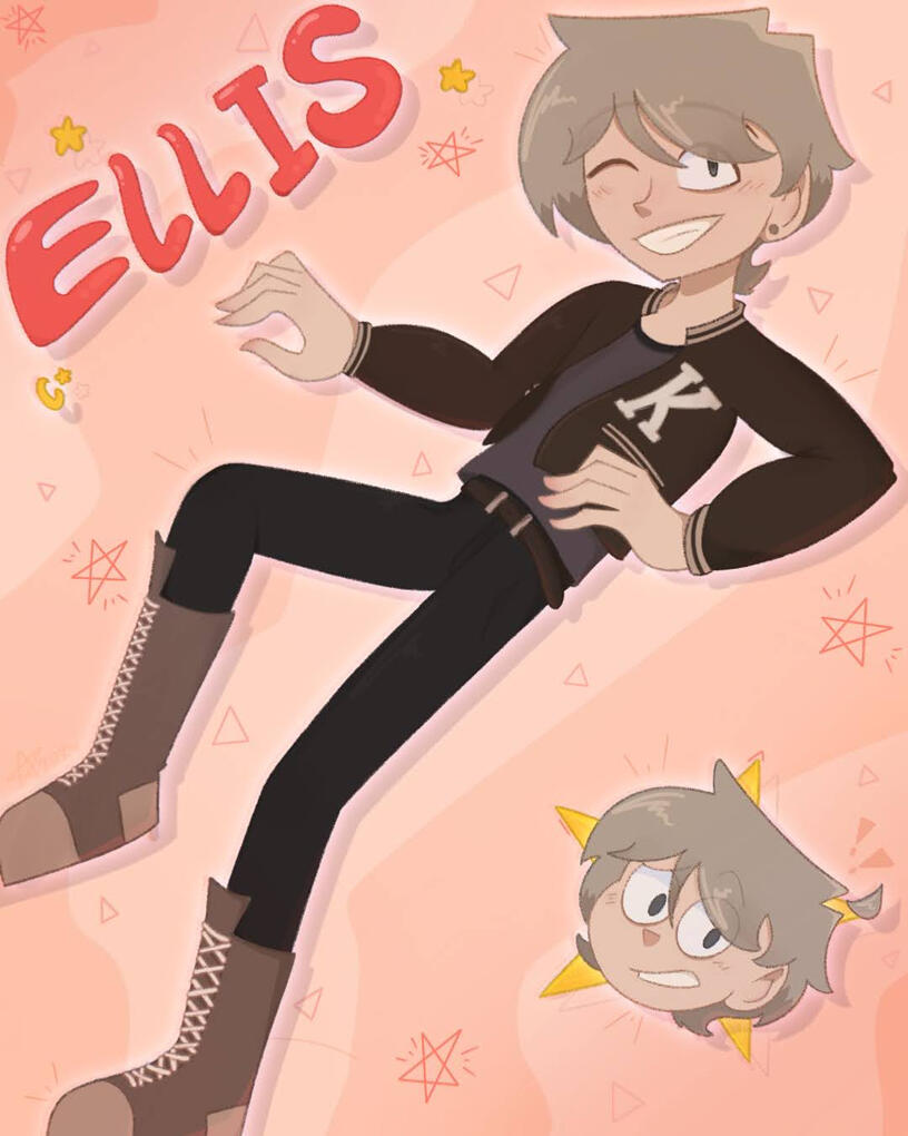 An old full-body of my OC Ellis [2024]
